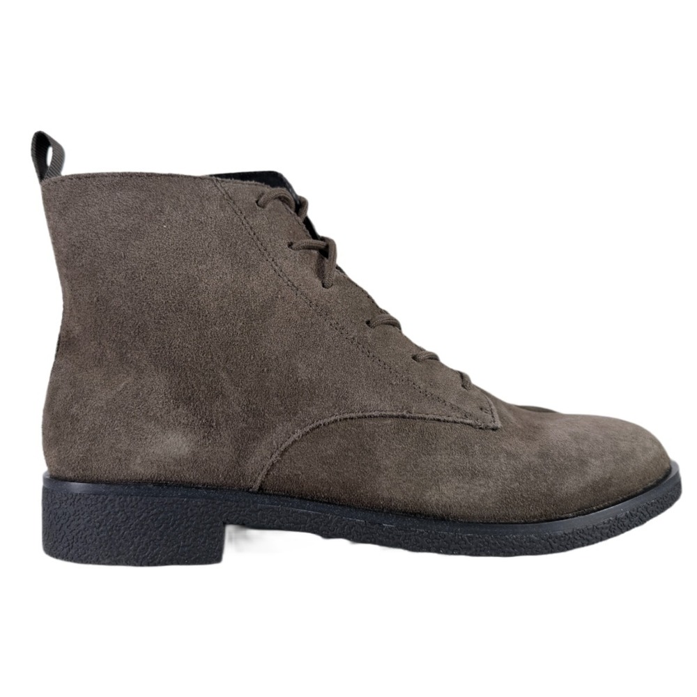 Clarks Griffin Lace Women's Ankle Boots Dark Olive Suede Size 7 M Side Zip New